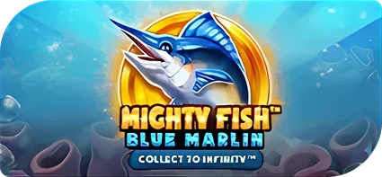 Image "Mighty Fish Blue Marlin" – Slot game "Mighty Fish Blue Marlin" featuring a fish theme with a marlin