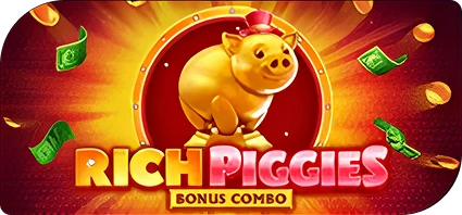 Image "Rich Piggy" – Slot game "Rich Piggy" featuring a cute piggy bank surrounded by coins